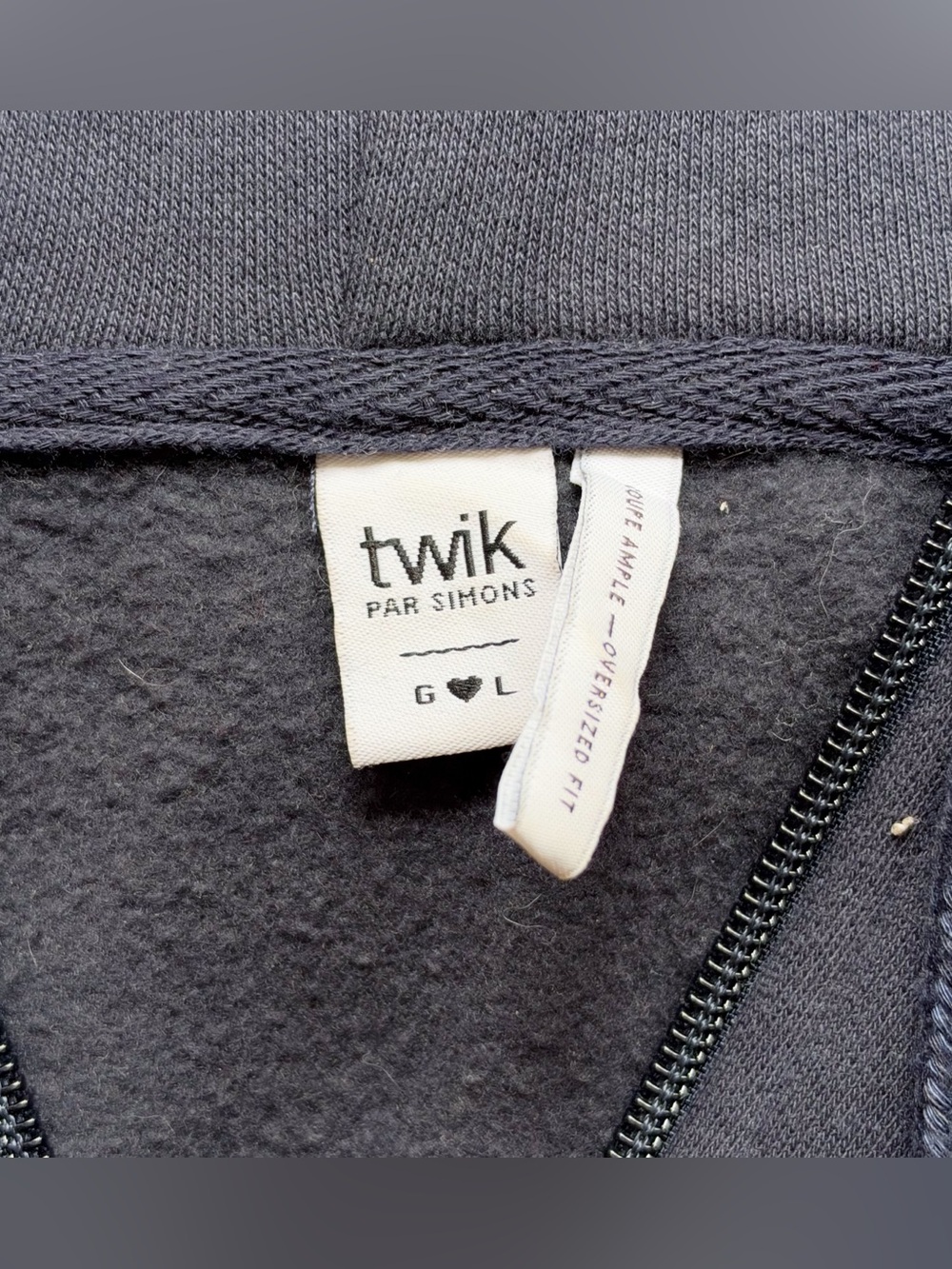 Blue oversized zip up hoodie - Picture 2 of 2